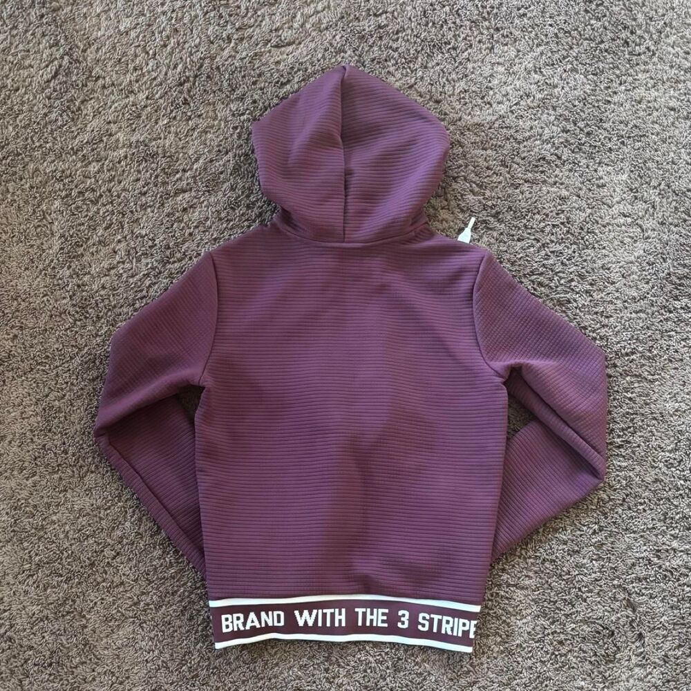 Adidas Women's Burgundy and Purple Hoodie - Picture 2 of 3